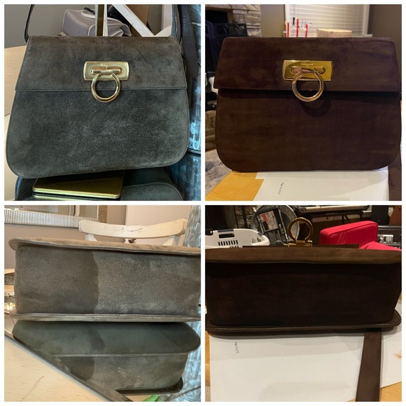 Ferragamo brown suede crossbody *Rehabbed* - Picture 13 of 16